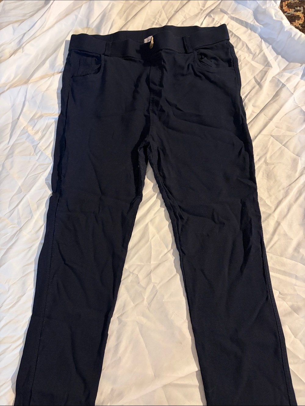 Women's Navy Stretch Casual Pants